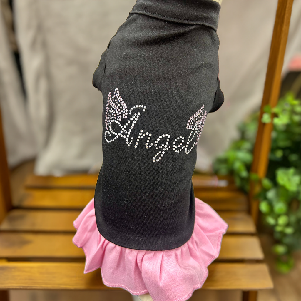 Angel rhinestone dress