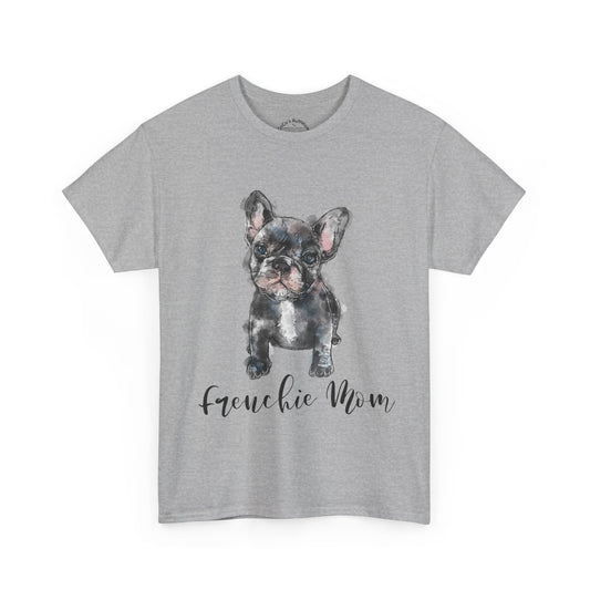 Frenchie Mom Unisex Heavy Cotton Tee, Dog Lover Shirt, Pet Owner Gift, Cute Animal Tee, Casual Style Top