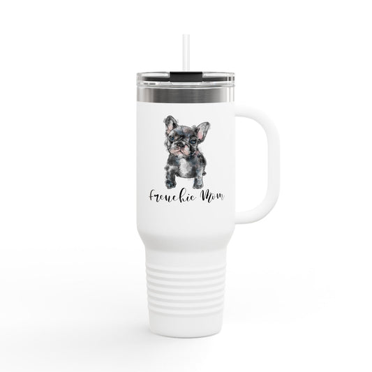 Frenchie Mom Insulated Travel Mug | 40oz| Dog Lover Gift | Coffee Mug | Animal Lover | Travel Tumbler | Unique Pet Gift | Everyday Use