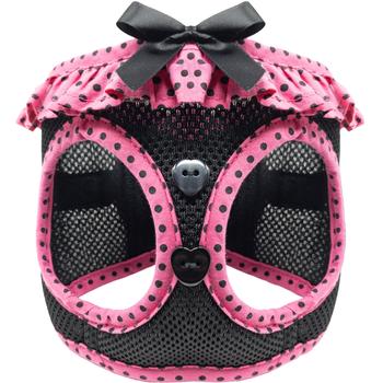 Hot Pink and Black Polka Dot - American River Choke Free Dog Harness